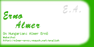 erno almer business card